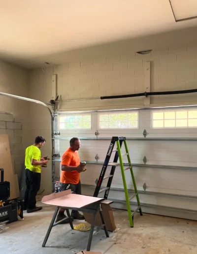Concierge Garage Doors Technicians Installing Wayne Dalton Door